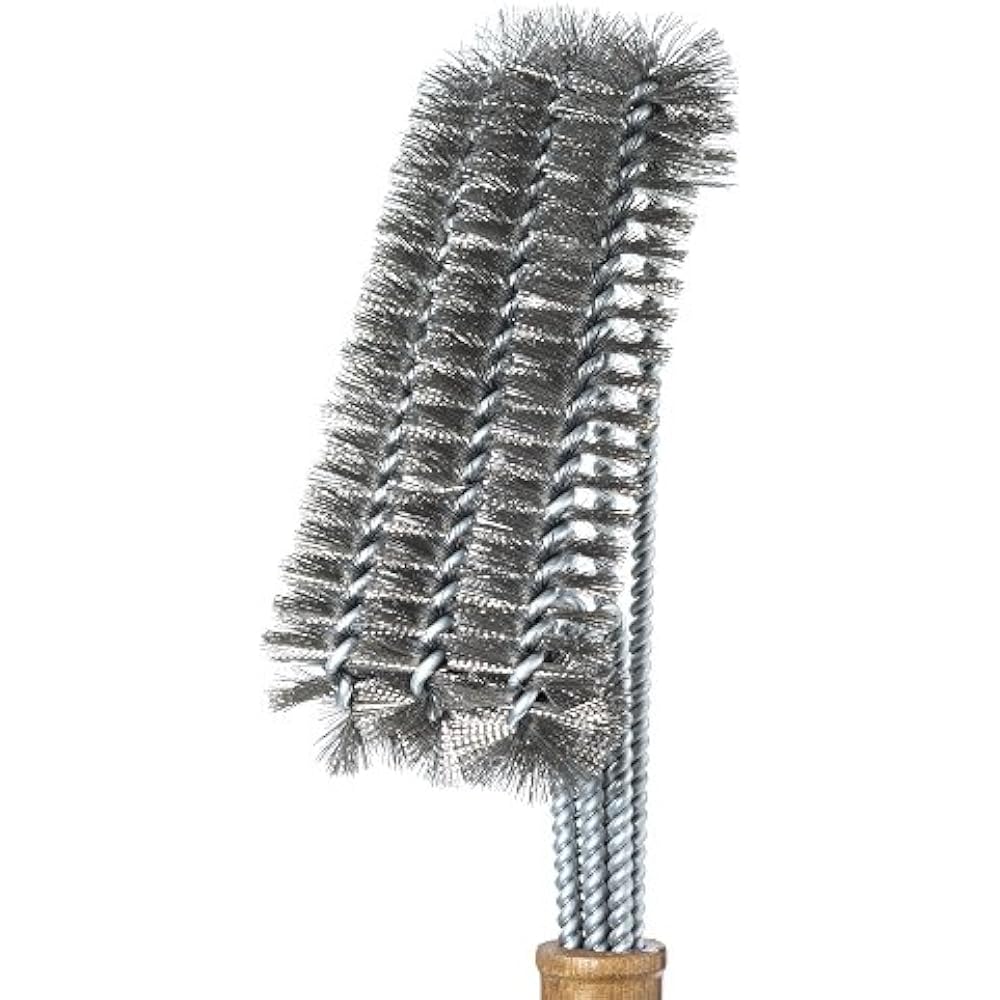 BBQ-Aid Grill Brush Cleans Angles, Extended, Large Wooden ...