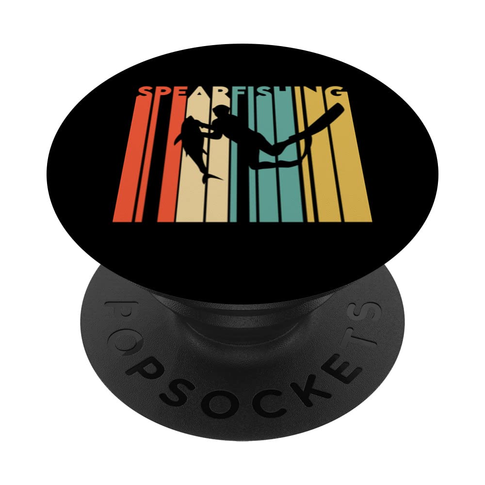 Spearfishing Retro Apparel Freediving Apnea Diver PopSockets Swappable PopGrip