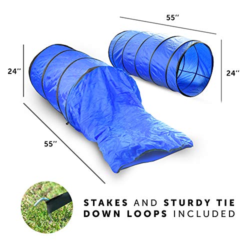 Better Sporting Dogs Deluxe Agility Equipment Set | 3 Jumps | 2 Tunnels | Weave Poles | Pause Box