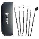Dental Tools Kit | Stainless Steel Dental Instruments & Equipment Perfect For At Home Oral Hygiene & Care - Set Includes Inspection Mirror, Sickle Scaler, Pick and Tartar & Plaque Scraper