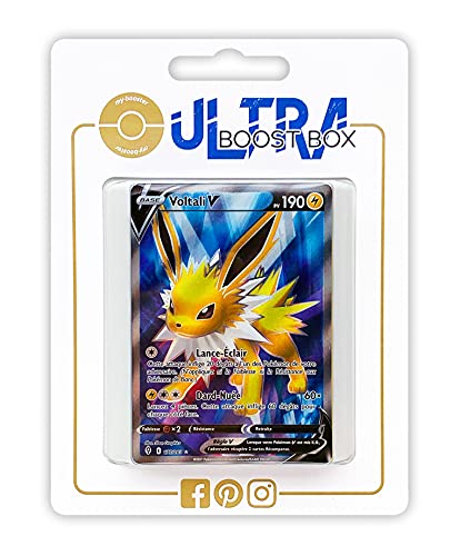 Voltali V (Jolteon V) 177/192 Full Art - Ultraboost X Epée et Bouclier 7 Évolution Céleste - Box de 10 Cartas Pokémon Francés