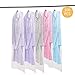 Voilamart 100 Pack Garment Bags 47 Inch, Dry Cleaning Laundrette Bag, Transparent Plastic Garment Bags, Dustproof Polythene Garment Clothes Cover for Dry Cleaner, Clothes Storage Closet, Travel