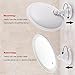 Easehold 10X Magnifying LED Lighted Vanity Mirror Makeup Countertop Bathroom Use 360 Free Rotation with Wall Mounted Locking Suction Cup, Round