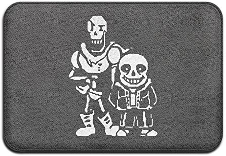 Video Game Undertale Characters Sans And Papyrus Doormat For Entranceways 23"x15" Non-slip Rug