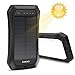 Solar Charger ICHECKEY Portable Battery Charger 10000mAh External Battery Power Bank with Emergency lights for iPhone, iPad, Samsung Galaxy, Android and other Smart Devices
