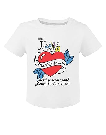 Quand Je Serai Grand Président Humour Rentrée T Shirt Bébé - 