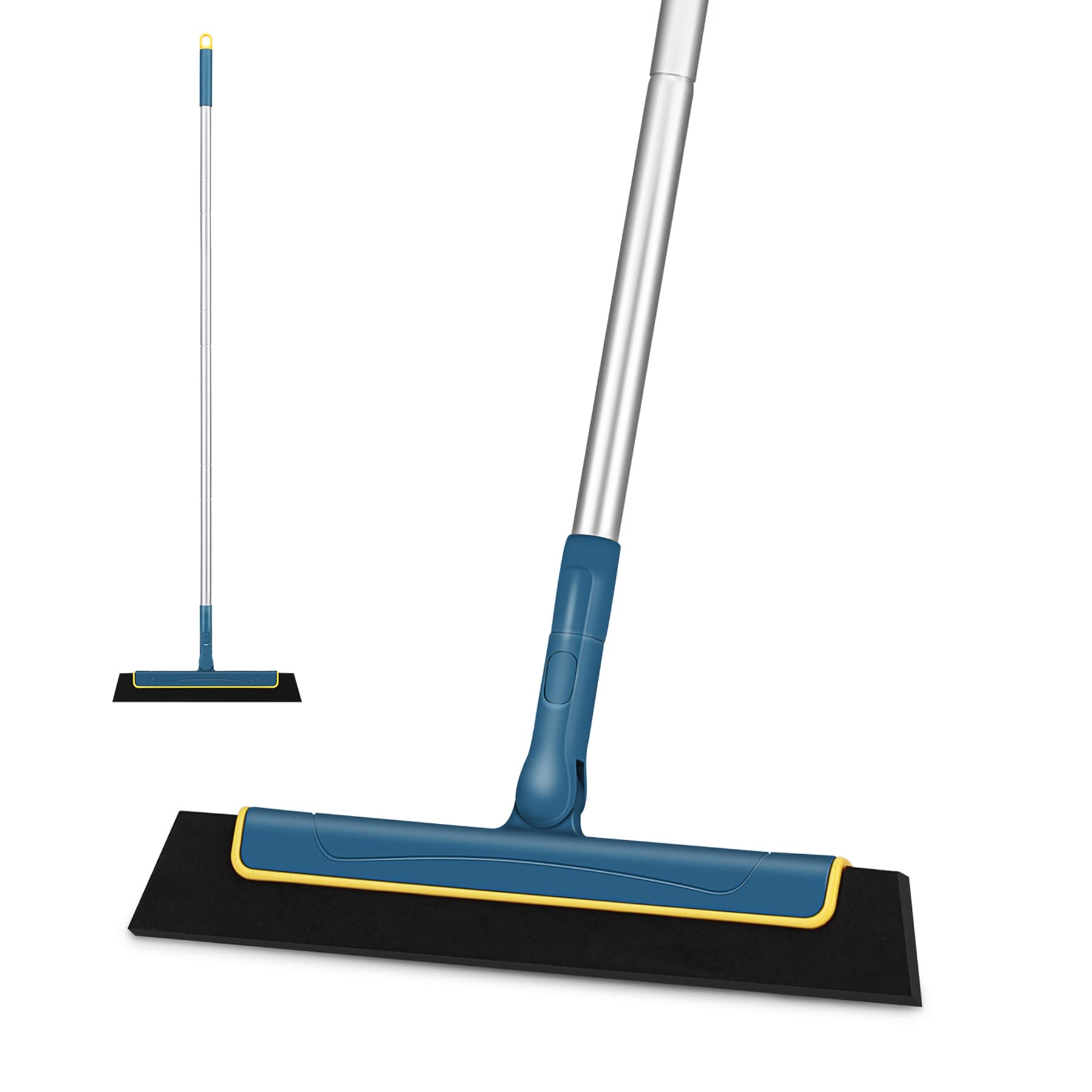 CLEANHOME Shower Scraper with long handle,Professional Water Squeegee，adjustable and removable (53 inches), can clean water, pet hair, good helper for bathroom floors, windows, mirrors and tiles