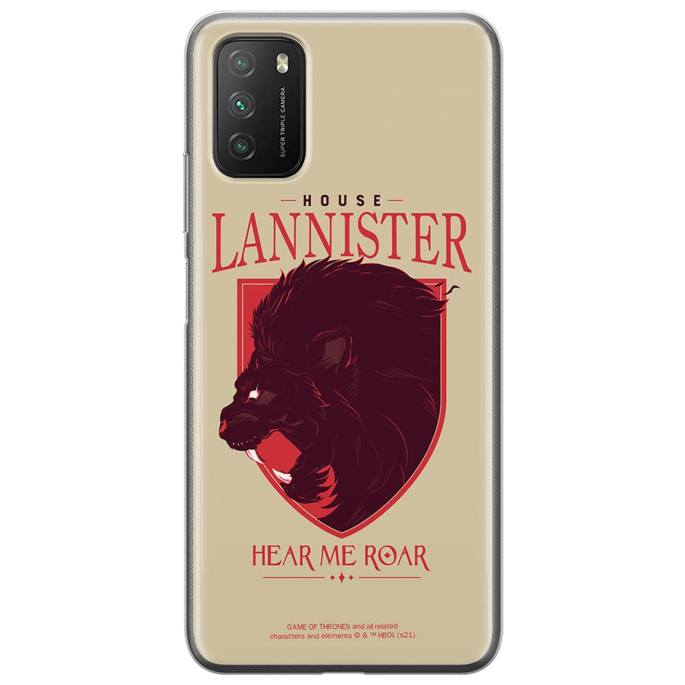 ERT GROUP mobile phone case for Xiaomi REDMI 9T/ POCO M3 original and officially Licensed Game of Thrones pattern 008 optimally adapted to the shape of the mobile phone, case made of TPU