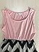 shangke Womens Ladies Striped Zig Zag Scoop Neck Chevron Print Tank Maxi Long Party Dress (L, Pink)