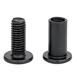 Xrfoiniu 50Pcs Black M8x20mm Furniture Bolts