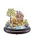 Cuteroom DIY Mini Glassball Wooden Dollhouse Miniature Kit with LED Idea Gift Travel world Series--Spring