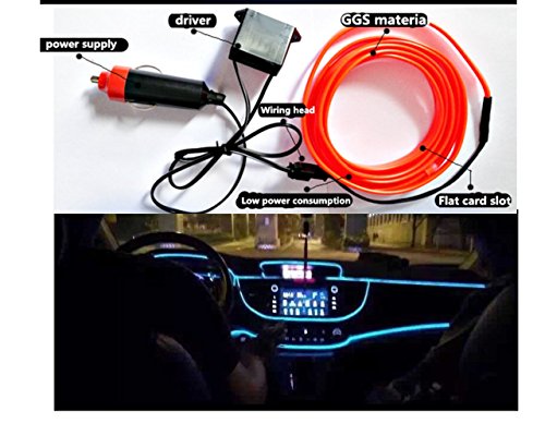 5M EL Wire Tube Rope 4AAA Battery Powered Flexible LED Strip LED Lamp Neon Cold Light Car Party Wedding Decor