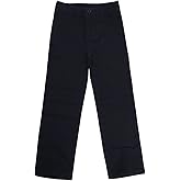 Bienzoe Boys School Uniform Pants: Kids Adjustable Waist Cotton Regular Slacks
