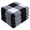 Kitinjoy 100% Cotton Check Plaid Waffle Weave Kitchen Towels, 13 in x 28 in, Super Soft Absorbent Kitchen Dish Towels…