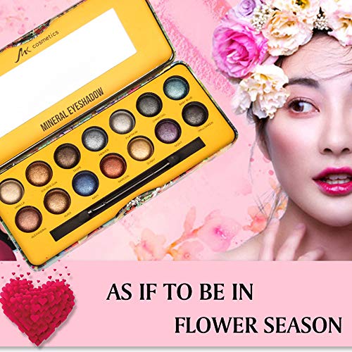Sdoo 14 Colors Matte Pearl Light Eye Shadow Powder Palette Matte Eyeshadow Cosmetic M (Multicolor) - Thumbnail 4