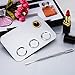 Mudder 5.8 by 4 Inches Makeup Palette Stainless Steel 3-Well Nail-art Palette Cosmetic Artist Mixing Palette with 5.9 Inches Spatula Tool