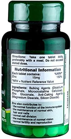 Holland & Barrett High Strength Zinc 15 mg X 2 (Zinc Gluconate), 2 count (Pack of 1) - Image 3