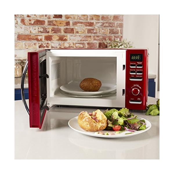 Tower T24019R Infinity Digital Solo Microwave with 6 Power Levels, 8 Auto Cook Options, 60 Minute Timer, Defrost…
