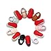 HONGTEYA Red Bottoms Shoes- PU Leather Newborn Baby Shoes Girl Boy Moccasins Fringe Bow Soft soled Crib Shoe