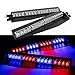 32W LED Lightbar Visor Light Windshield Emergency Strobe Split Mount Deck Dash Lamp (Red&Blue)