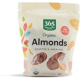 365 by Whole Foods Market, Organic Roasted Unsalted Almonds, 10 Ounce