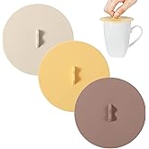 Ymapinc Silicone Lids for Cups, Silicone Cup Covers, Colored Universal Cup Lids, Reusable Mug Cover, Food Grade Dust-proof Airtight Seal Lids for Mugs Tea Cups Coffee Cup