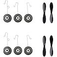 HAWK'S Work Propellers & Wheels for RC Plane 822P (2 Pairs)