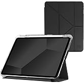 STM OPP Case for Apple iPad Air 11"(M3 2025 / M2 2024)|iPadPro 11" (4/3/2/1 Gen)|iPadAir 10.9" (5/4 Gen) Slim Light Protective Cover, Transparent Back, w/Apple Pencil Storage, Auto Sleep/Wake - Black