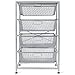 Giantex Mesh Storage Basket 4 Drawer Multifunction Utility Heavy Duty Storage Organizer, for Kitchen and Bathroom Organization