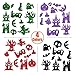500PCS Glitter Halloween Foam Craft Stickers, Assorted Self Adhesive Halloween Party Supplies Decoration 3D Stickers for Pumpkin Decor, Trick or Treat Bags, Cards, Scrapbook, Kids Craft Projects