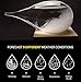 Storm Glass Weather Predictor -Weather Forecaster Weather Station Creative Crystal Glass Bottle Desktop Drops Craft Weather Station with Pure Wood Base -High Class Decoration on Home & Office (Large)