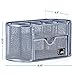 Mindspace Office Desk Organizer with 8 Compartments + Drawer | Desk Caddy Pen Holder For Office Accessories | The Mesh Collection, Silver