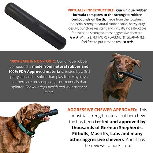 Indestructible Chew Stick - Lifetime Replacement Guarantee - Tested by Pitbulls, German Shepherds, A - //coolthings.us