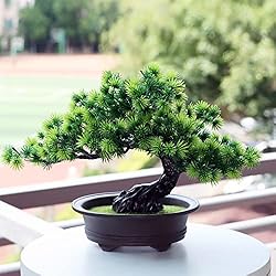 yoerm Fake Plants Plastic Artificial Bonsai