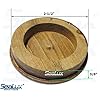 SeaLux-Marine-2-58-INCH-Genuine-Teak-Wood-BOAT-CENTER-STEERING-WHEEL-CAP-for-Boat-Destroyer-Steel-Wheels