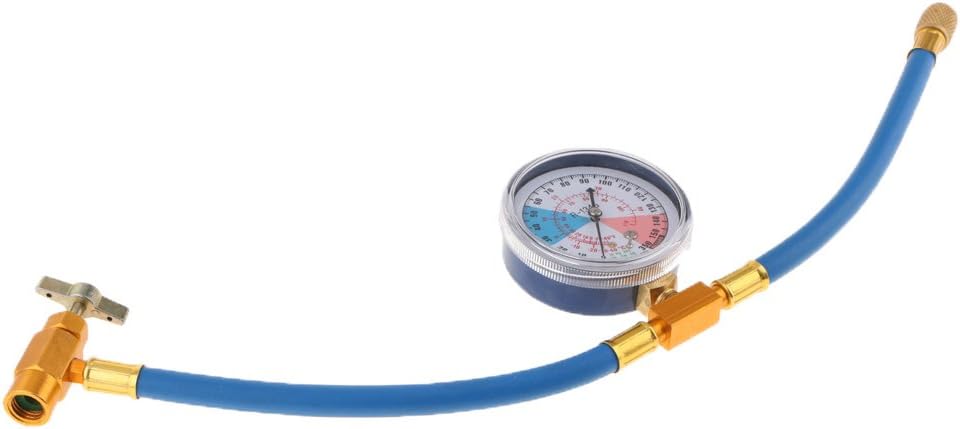 Amazon Perfk 冷媒補助ツール エアコンガスチャージホース 圧力計ゲージ付き R134a R12 R22 エアコンガス 車 バイク