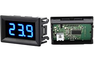 Digital LED Voltmeter for DC 2.5-30V Range - Waterproof ABS Housing with Blue Backlit Display - Precise Automotive Battery Vo