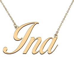 HUAN XUN Customized Custom Simple Any Name Necklace