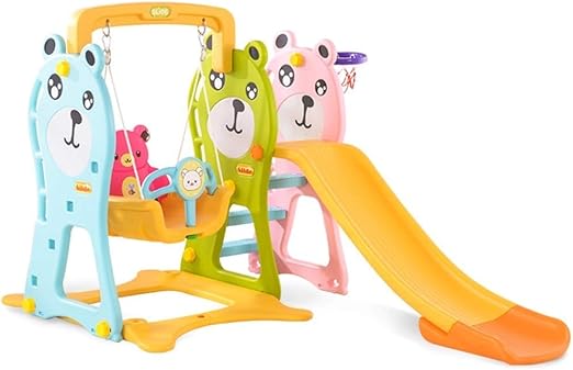 Amazon Com Lyatw Children S Slide And Swing Combination Three In