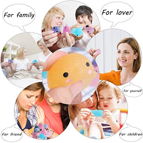 Enthur 28pcs Squishy Toys Glitter Mochi Squishy Toys Party Favors for Kids Animals Squishy Stress Toys Unicorn Panda Rabbit Frog Piggy Elephant Polar Bear Seal Cat Perfect Gifts Toys for Girls & Boys