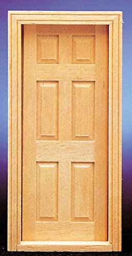 Dollhouse Miniature Six Panel Door in 1:24 Scale