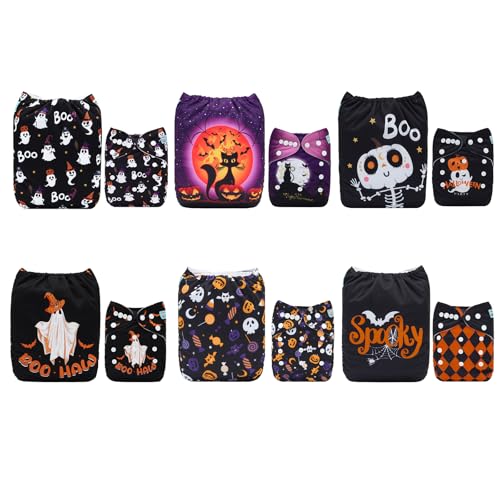 ALVABABY Cloth Diaper 6 Pack with 12 Inserts