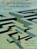 Critical Concepts of Canadian Business Law, Weir, Jan D. and Ellis, Shane A., 0201643855