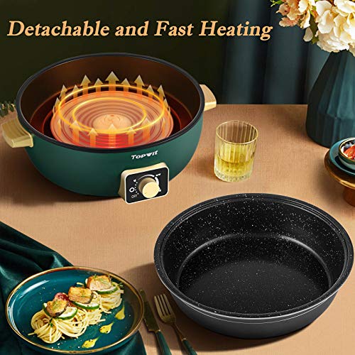 Topwit Electric Hot Pot 5L with Adjustable Power Control, Removable