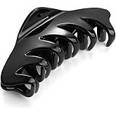 Liasun Premium Hair Claw Clip, Medium Strong Holding Power Hair Clips Clamps, Delicate Hair Grip for Women and Girls Hair Barrettes for Medium or Long hair (Black)
