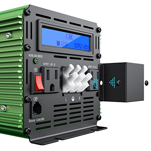 110V EDECOA 3000W Power Inverter Modified Sine Wave DC 12V to AC Converter with Remote Controller and Hardwire Terminal LCD Display