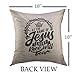 Mugod Decorative Throw Pillow Cover for Couch Sofa,Church Bible Lettering Christian at the Name of Jesus Every Knee Will Bow Apocalypse Baptism Home Decor Pillow case 18x18 Inch