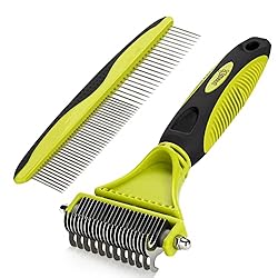 Pecute Pet Dematting Tool 2 Pack - Double Sided