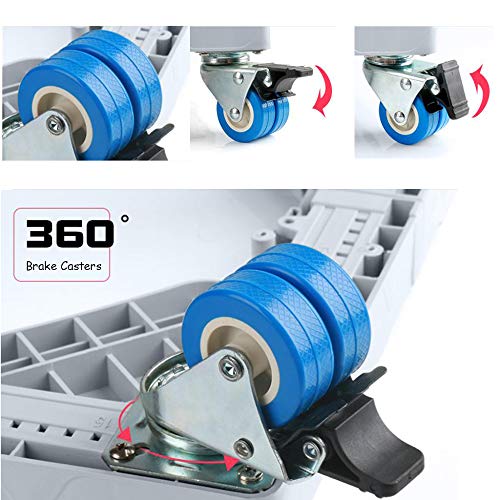 Trolley Washing Machine Casters, Appliance for Dryer Refrigerator Wine Rack Disinfection Cabinet,4(Fixed-Foot)+4Brake(Double-Wheel) - Thumbnail 5