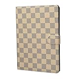 HM-ANT Luxury Fashion Grid Design PU Leather Case Cover Stand with Wake and Sleep Function for Apple Ipad Mini / Ipad Mini with Retina Display + Free Screen Protector (Khaki)